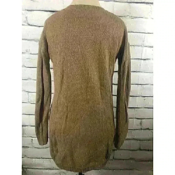 Madewell Chronicle Texture Pullover Sweater Brown Size XS Hi-Lo - Picture 3 of 9